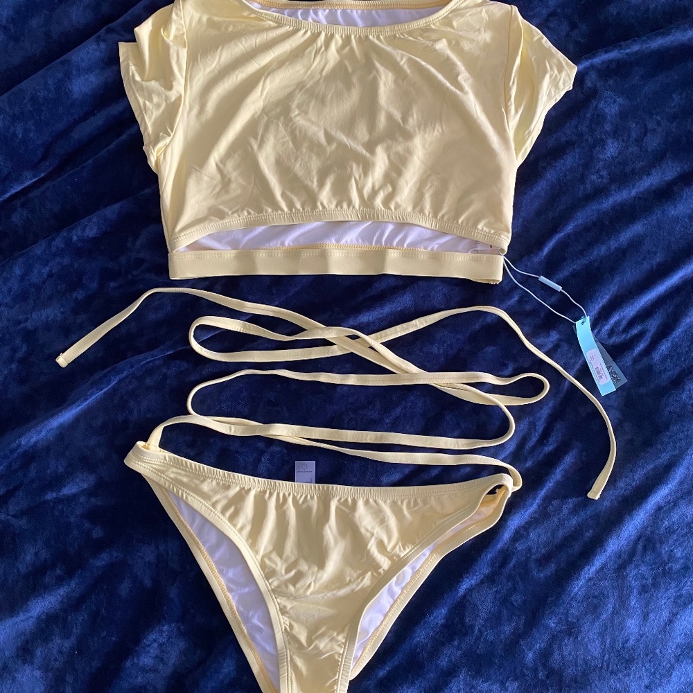 Ocean Dive Pale Yellow 2 piece bikini